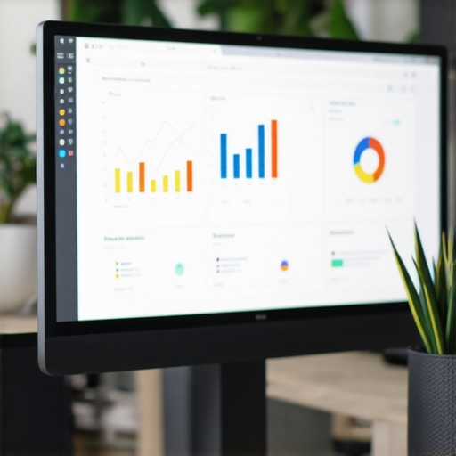 Screenshot of SEO software monitoring local business rankings with graphs and metrics