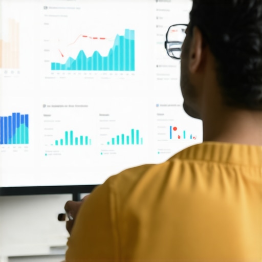 Business owner analyzing local SEO data on a computer