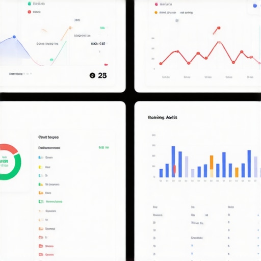 A modern digital dashboard displaying SEO metrics, citation audits, and ranking graphs to represent ongoing local SEO maintenance.