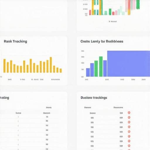 Screenshot showing GMB ranking analytics and tracking tools.