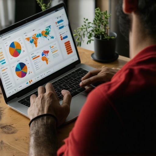 Deep Technical SEO Analysis Person studying local SEO data for Google My Business optimization