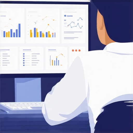 SEO analyst reviewing business data and mapping consistency on a computer monitor.