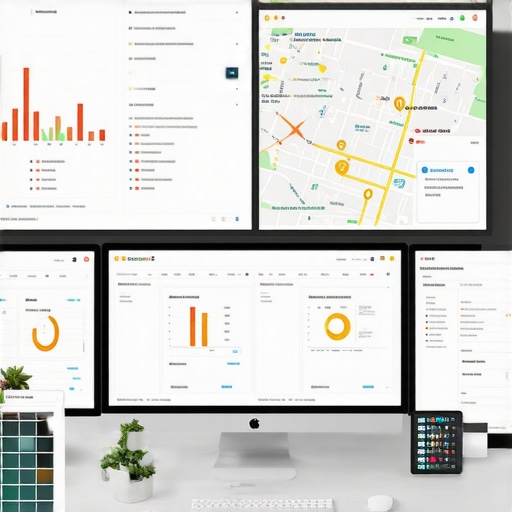 Workspace showing SEO tools, maps, and citation management software