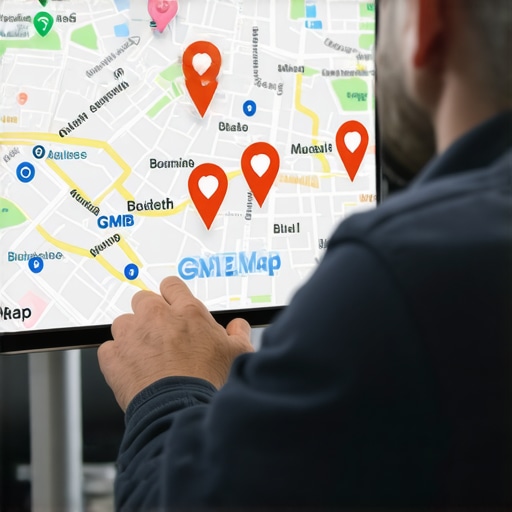 A person analyzing digital maps on a laptop to fix local listing issues.