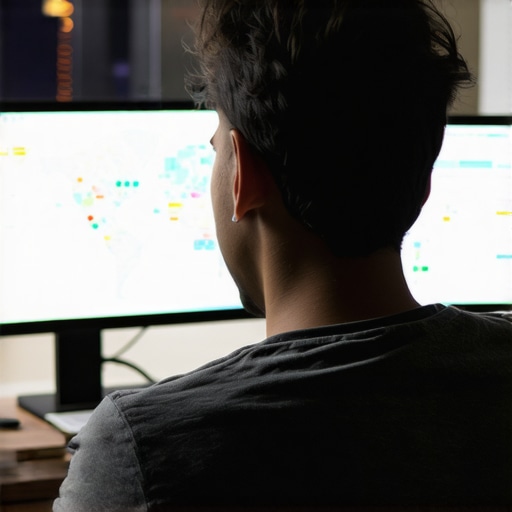 Using Advanced Tools for Map Pack Maintenance Person managing local SEO tools on a laptop to ensure map pack visibility